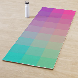 Farbige Regenbogenfarben Pixel glänzender Gestalt Yogamatte