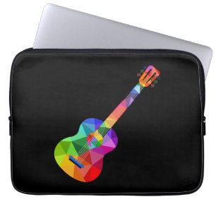 Farbige Regenbogengitarre Rainbow-Gitarrist Laptopschutzhülle