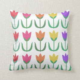 Farbige Regenbogenhauben, Frühlingsblumen Kissen