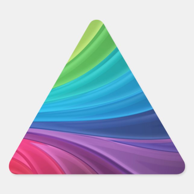 Farbige Regenbogenkleber Dreieckiger Aufkleber (Vorderseite)