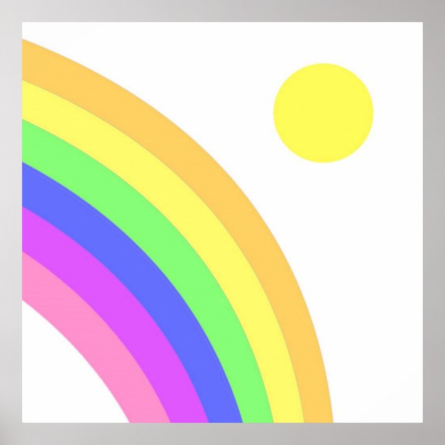 farbige Regenbogenkunst Poster (Vorne)