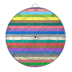 Farbige Regenbogenlinien Dartscheibe