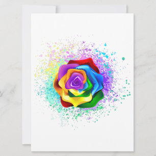 Farbige Regenbogenrose Ankündigung