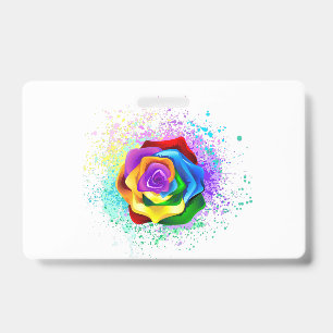 Farbige Regenbogenrose Ausweis