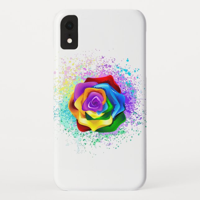 Farbige Regenbogenrose Case-Mate iPhone Hülle (Rückseite)