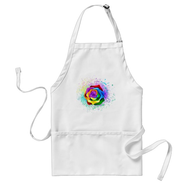 Farbige Regenbogenrose Schürze (Vorne)