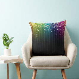 Farbige Regenbogenstars Kissen