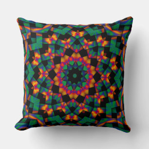Farbige Regenbogenstern Orange Lila Green Blue Kissen