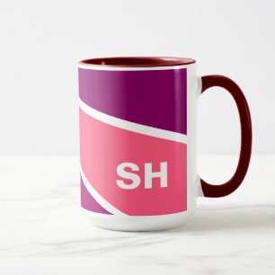Farbige Regenfälle, kundenspezifische Monogramm-Ta Tasse