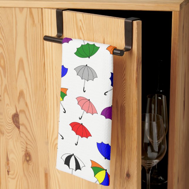Farbige Regenschirme Design Geschirrtuch (Drittel gefaltet)