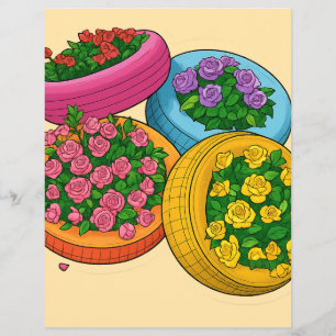 Farbige Reifenpflanzer – Helle Blumenpracht Flyer