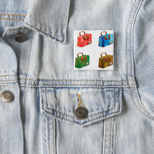 Farbige Reisekoffer-Kollektion Button