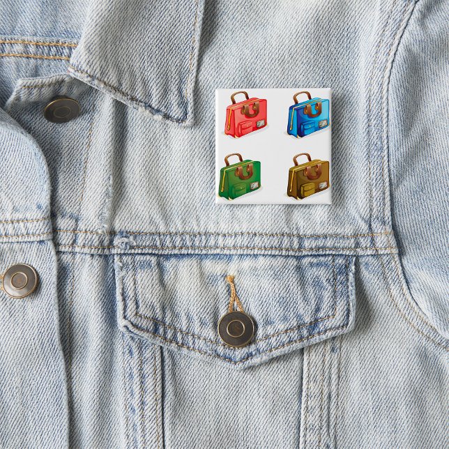 Farbige Reisekoffer-Kollektion Button (Von Creator hochgeladen)
