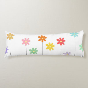 Farbige Retro-Blume 70er Jahre Floral Modern Chic Seitenschläferkissen
