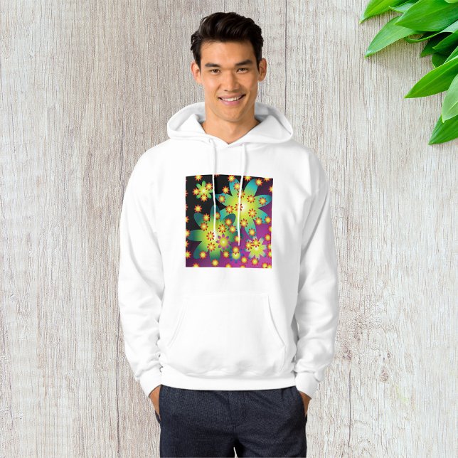 Farbige Retro-Blume Hoodie (Von Creator hochgeladen)