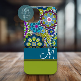 Farbige Retro-Blume mit Monogramm title_seo2