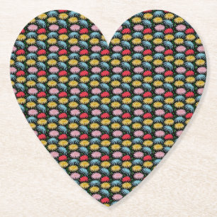 Farbige Retro-Daisy-Blumenmuster-Whimsical Untersetzer