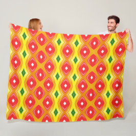 Farbige Retro-Diamantstreifen Fleecedecke