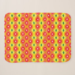 Farbige Retro-Diamantstreifen Sherpadecke