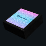 Farbige Retro-Glitzer und Glitzern Erinnerungskiste<br><div class="desc">Eleganter,  farbenfroher Retro-Glitzer und Glitzern. Rosa,  grüne und blaue Gradienten tönt Glitzer.</div>