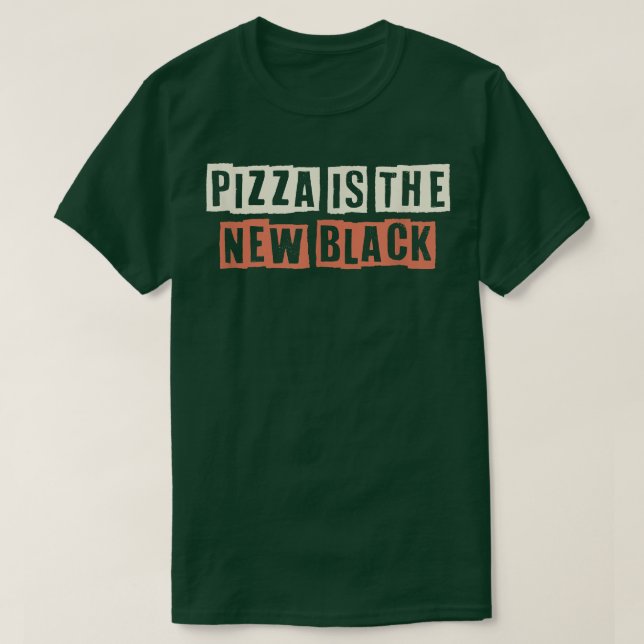 Farbige Retro-Pizza ist das neue schwarze Sprichwo T-Shirt (Design vorne)