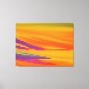 FARBIGE RETRO-REGENBOGEN-PUNKTE-KUNST LEINWANDDRUCK