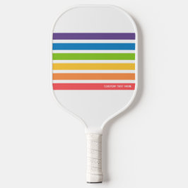 Farbige Retro-Regenbogenstreifen Personalisierter Pickleball Schläger