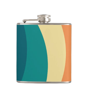 Farbige Retro-Stil-Kurven-Design Flachmann
