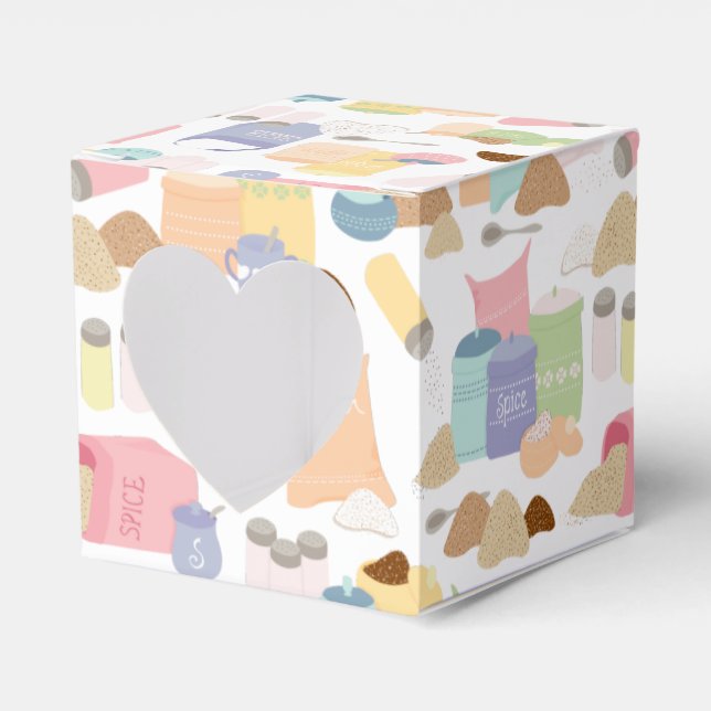 Farbige Retro-Zucker- und Gewürzbehälter Geschenkschachtel (Vorderseite)