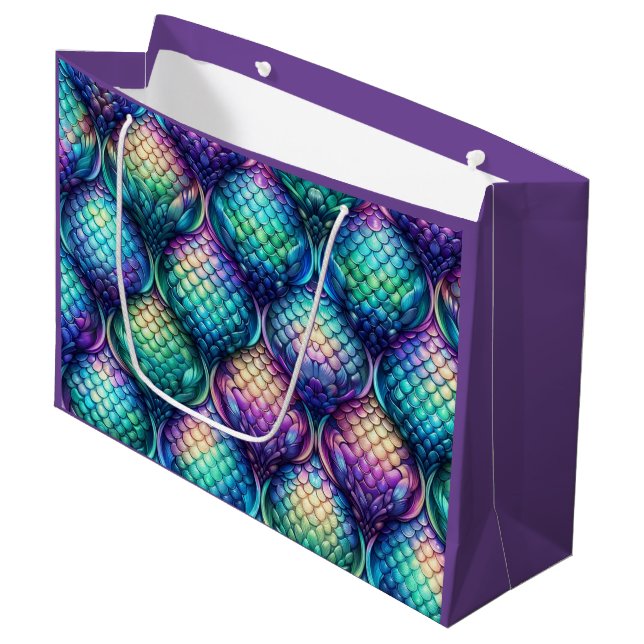 Farbige/rieszierende Wasserwaagen Große Geschenktüte (Vorderseite Schrägansicht)