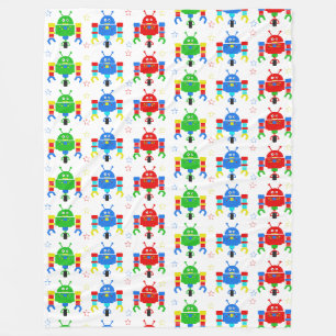 Farbige Roboter Kids Duvet Cover Fleecedecke