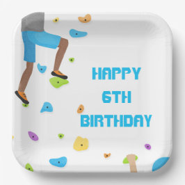 Farbige Rock Climbing Party Papierplatte Pappteller