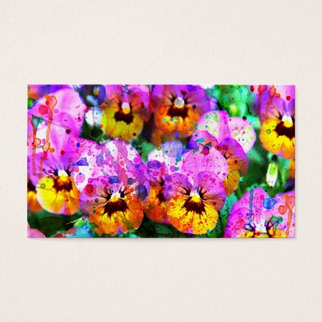 Farbige, rosa aquamarine Aquarellfarben Spritzer P (Vorderseite)