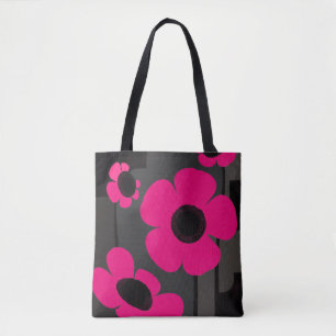 Farbige rosa Blumen-Tasche Moderne Art Deco Blüt Tasche
