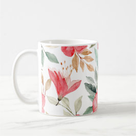 Farbige, rosa Blumenmuster Kaffeetasse