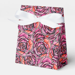 Farbige Rose Blume Geschenkschachtel