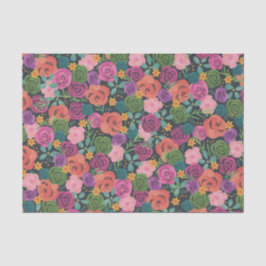 Farbige Rose Blume Seidenpapier