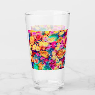 Farbige Rose Bouquet Glas Diamanten Blume