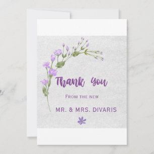 Farbige Rose Dankeskarte