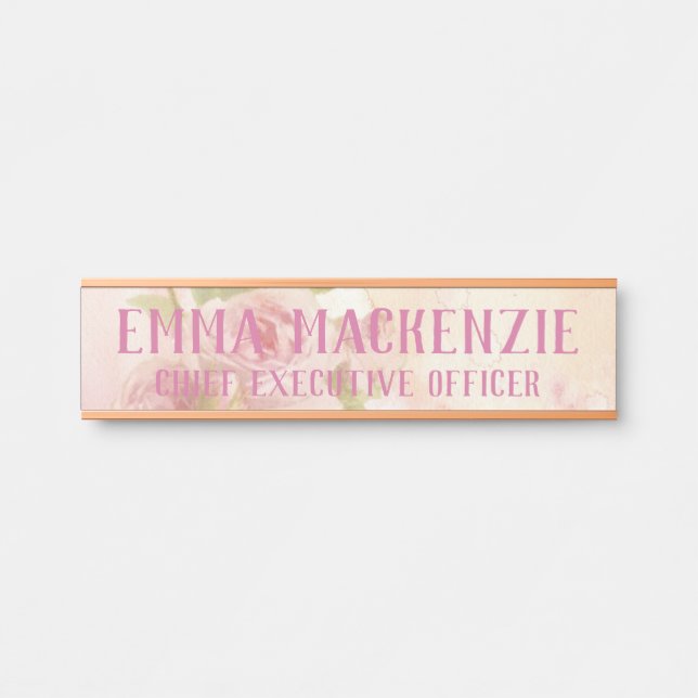 Farbige Rose für rote Farbe Türschild (Vorderseite )