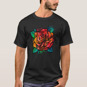 Farbige Rose - Garten Gärtner Botaniker Blumen R T-Shirt