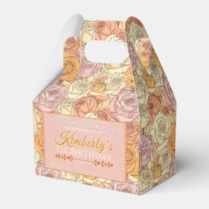 Farbige Rose Gefälligkeitsbox für Geburtstagsparty Geschenkschachtel