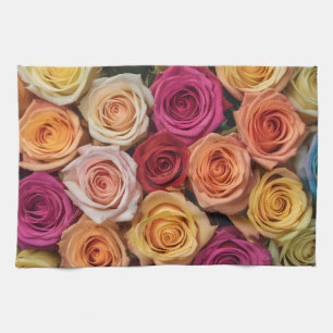 Farbige Rose Geschirrtuch