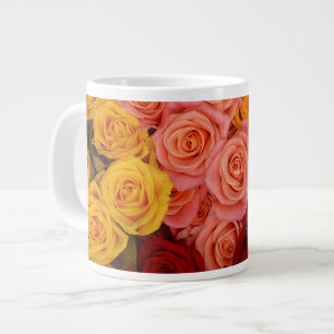 Farbige Rose Jumbo-Tasse