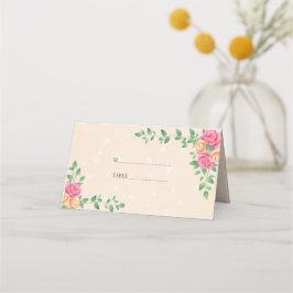 Farbige Rose Platzkarte
