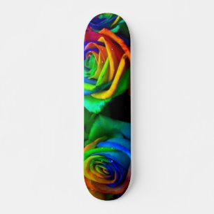 Farbige Rose Skateboard
