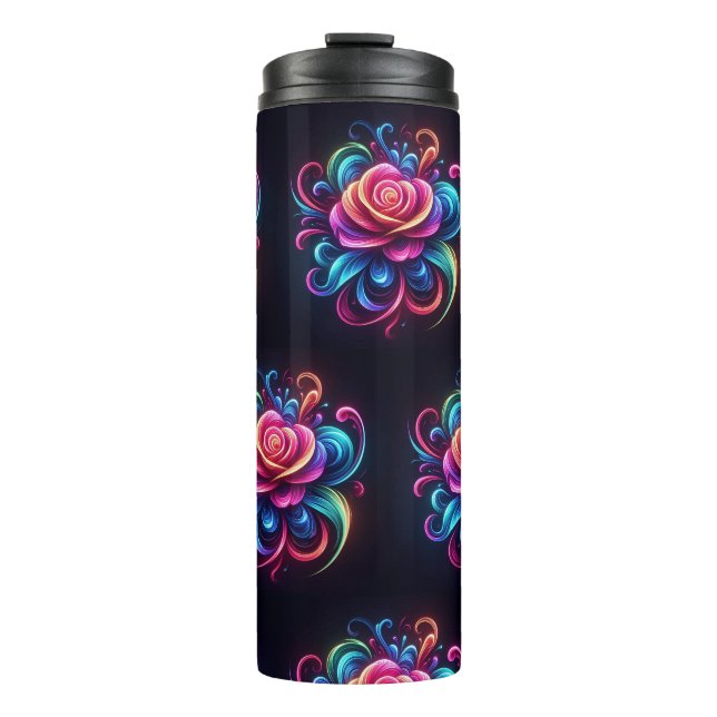 Farbige Rose Thermosbecher (Vorderseite)