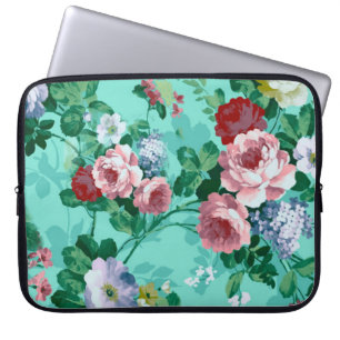 Farbige Rose und Blume Laptopschutzhülle