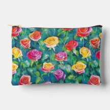 Farbige Rosen-Garten-Aquarellmuster