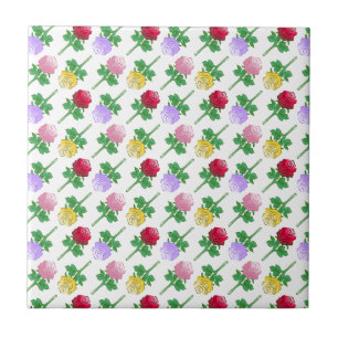 Farbige Rosen in einem schönen Muster Fliese